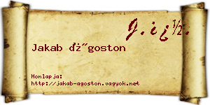 Jakab Ágoston névjegykártya