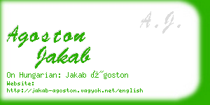 agoston jakab business card